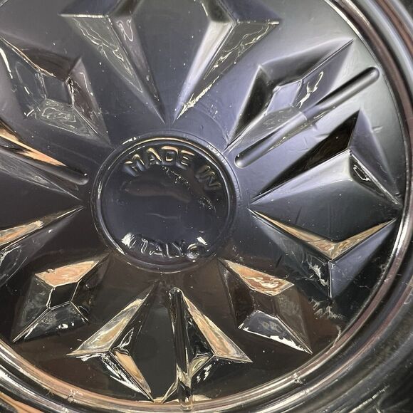 Vintage Silver Plate Trim Glass Coasters Set Of 4 Made In Italy - Picture 6 of 8